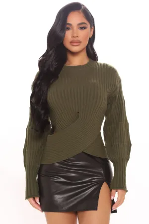 All Wrapped Up Sweater - Olive