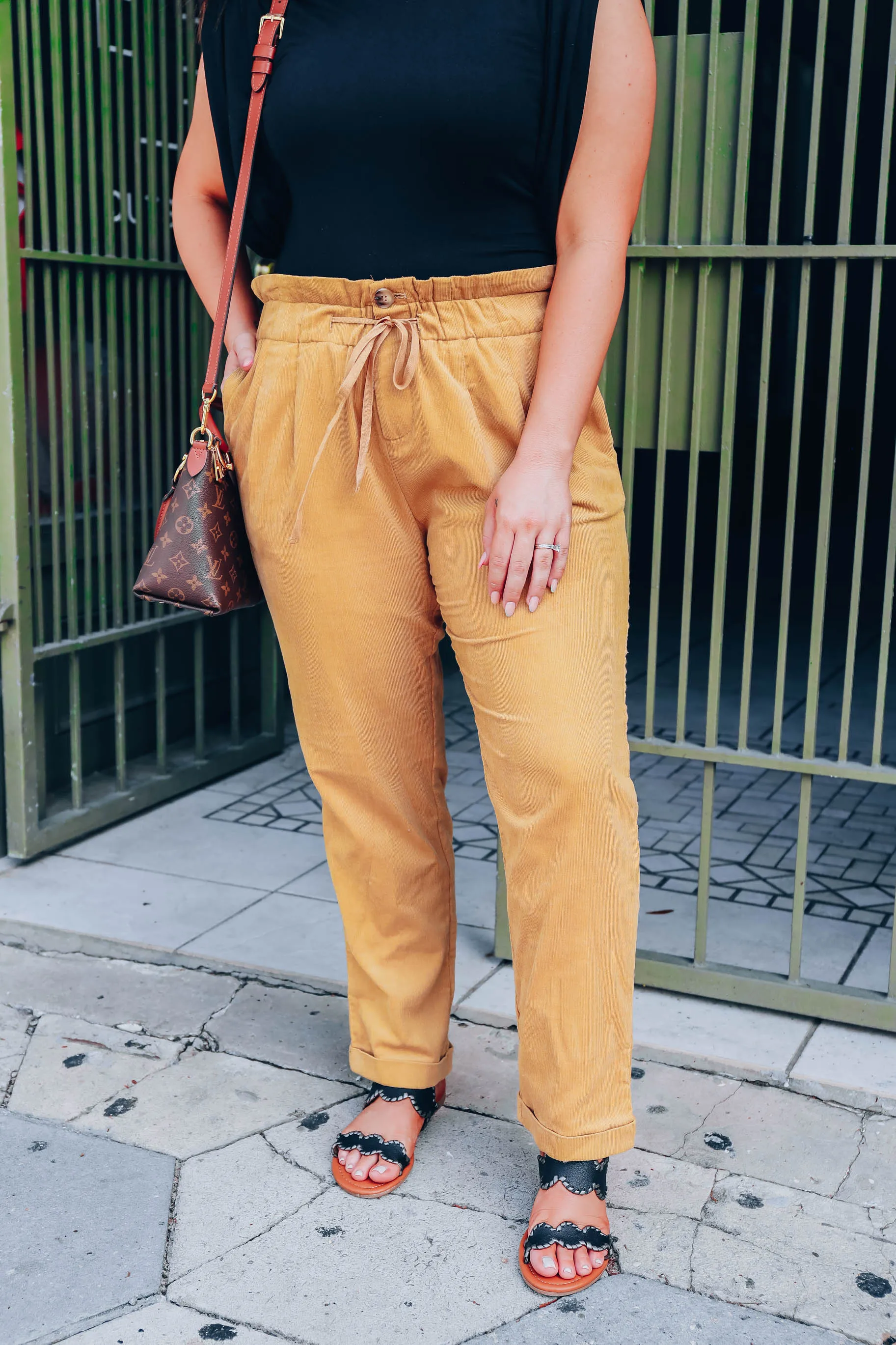 Ansel Paper Bag Pants - Mustard