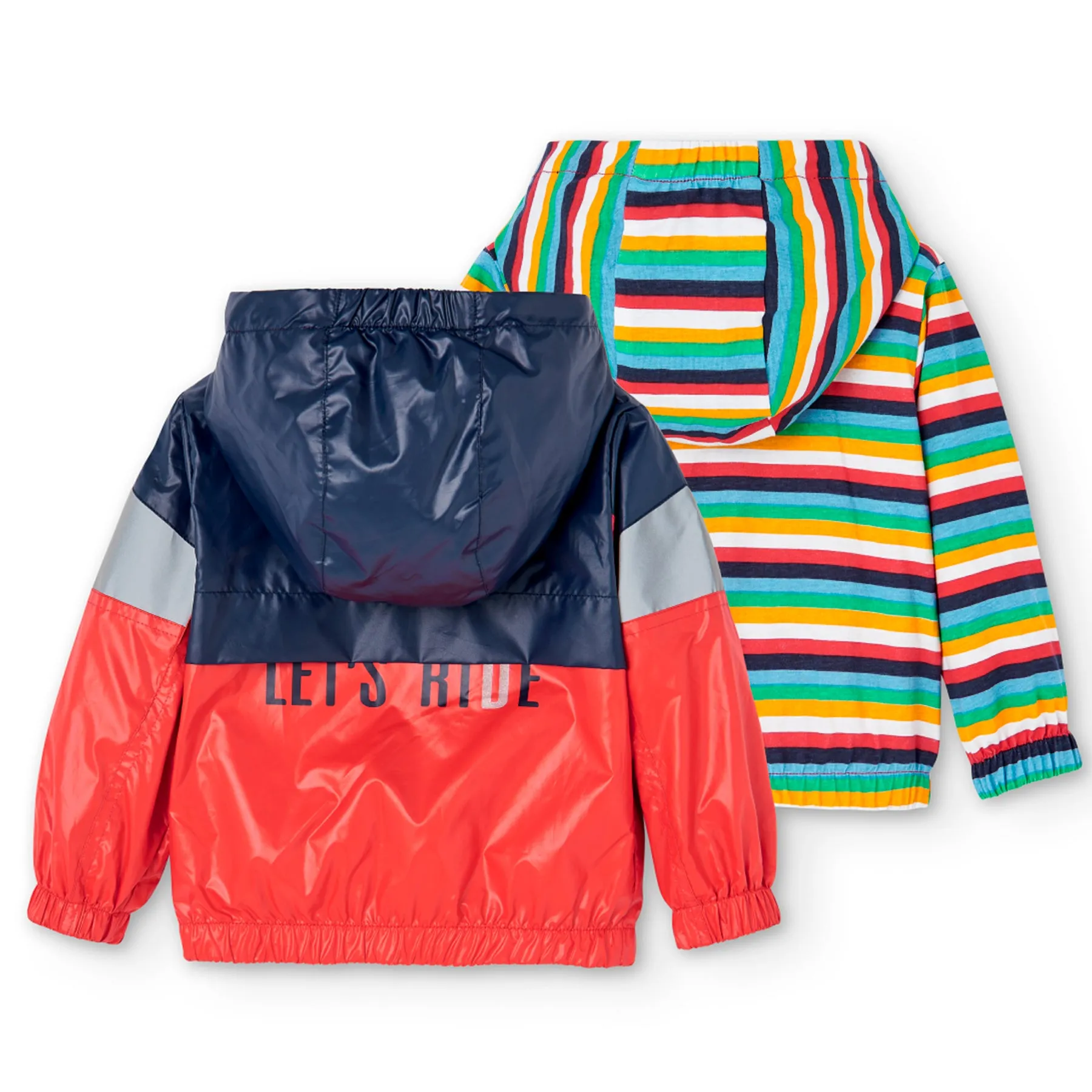 BOB Reversible Boys Jacket Red & Striped