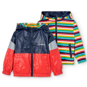 BOB Reversible Boys Jacket Red & Striped