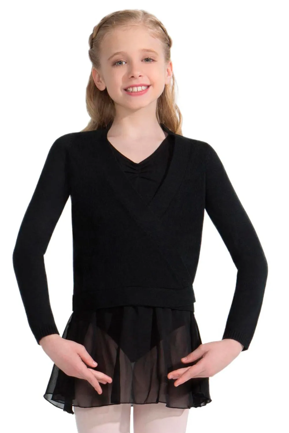 CAPEZIO CK10949C GIRLS QUINTESSENTIAL WRAP SWEATER