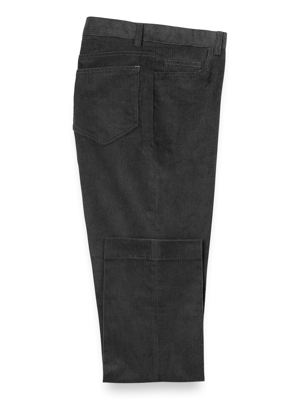 Cotton Blend Corduroy Five Pocket Pants - Grey