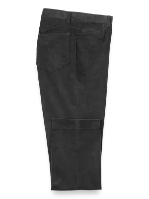 Cotton Blend Corduroy Five Pocket Pants - Grey