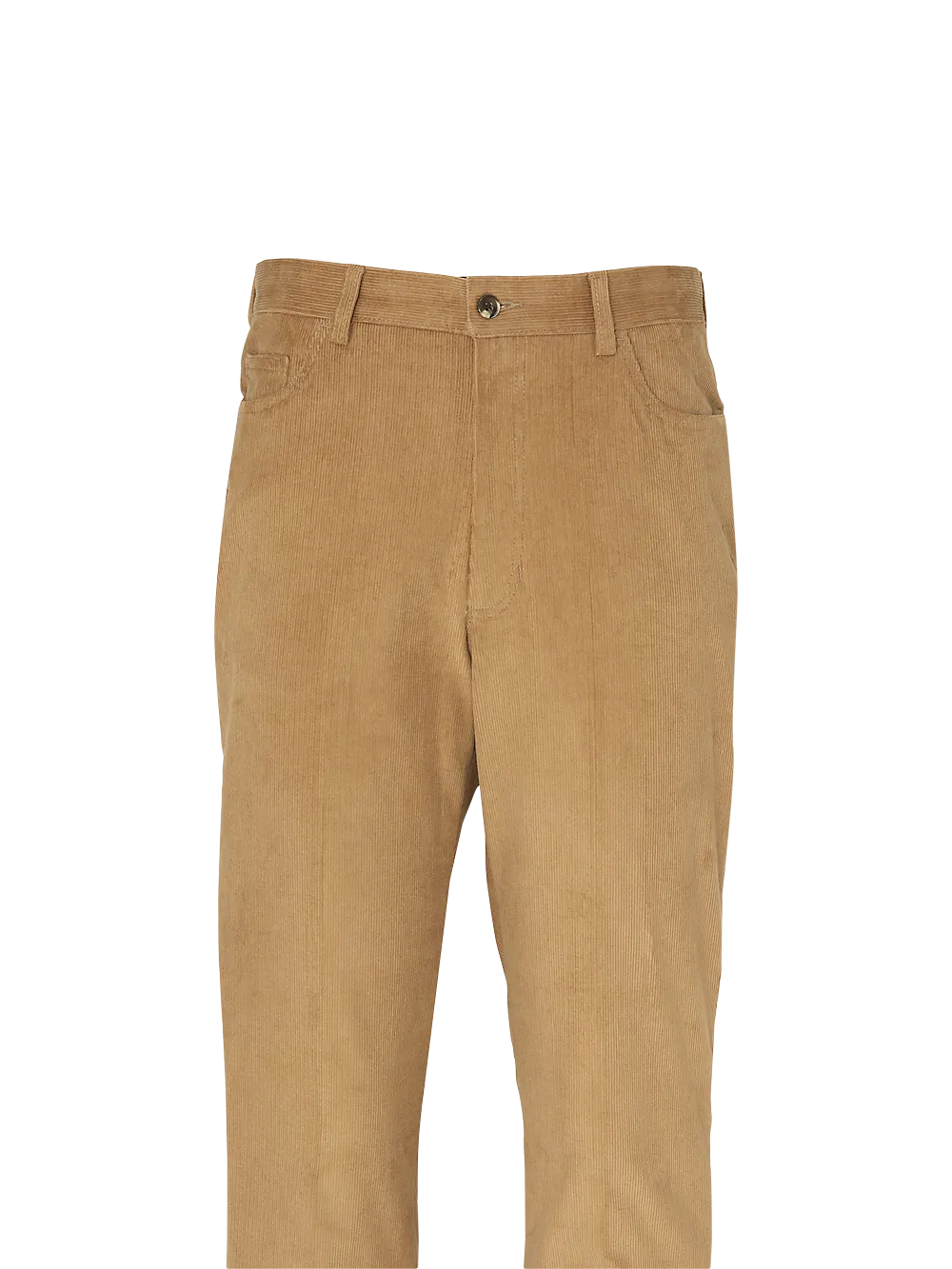 Cotton Blend Corduroy Five Pocket Pants - Grey