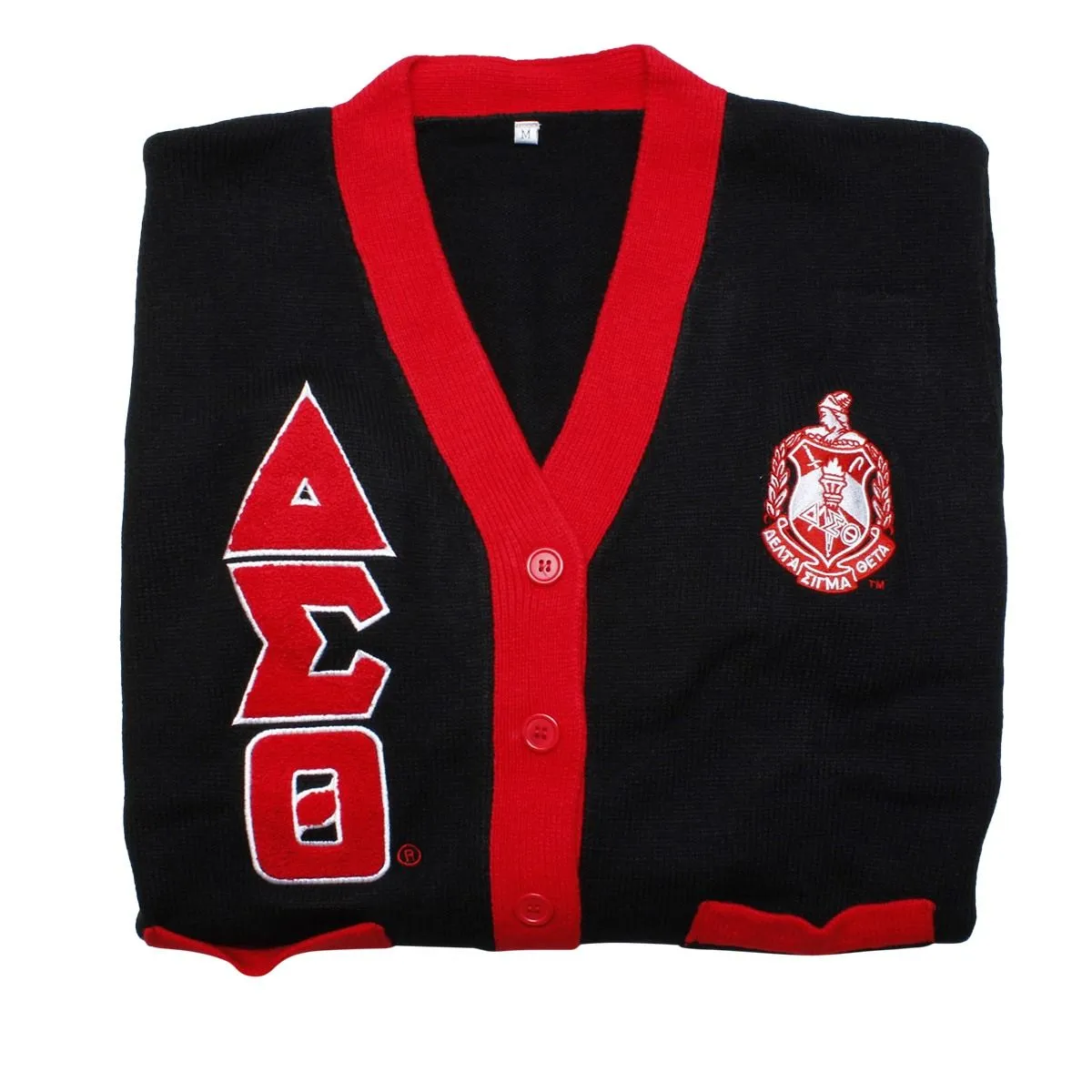 Delta Sigma Theta DST Sorority LRG Black Letterman Sweater Cardigan