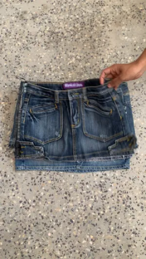 Denim millennials-y2k mini skirts