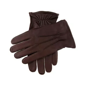 Dents Dilton Three-Point Lined Leather Gloves Brown 5-1700