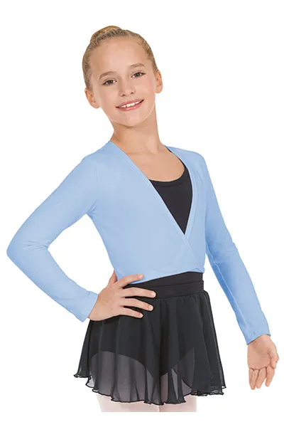 Eurotard 10523C Girls Long Sleeve Cotton Lycra® Ballet Wrap Sweater