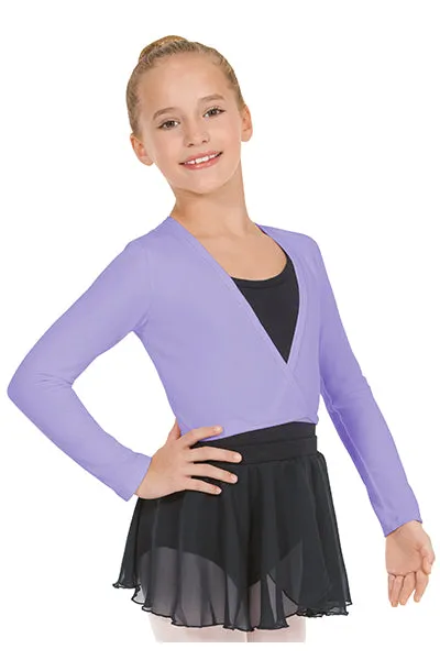 Eurotard 10523C Girls Long Sleeve Cotton Lycra® Ballet Wrap Sweater