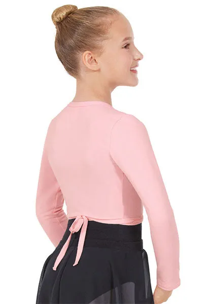 Eurotard 10523C Girls Long Sleeve Cotton Lycra® Ballet Wrap Sweater