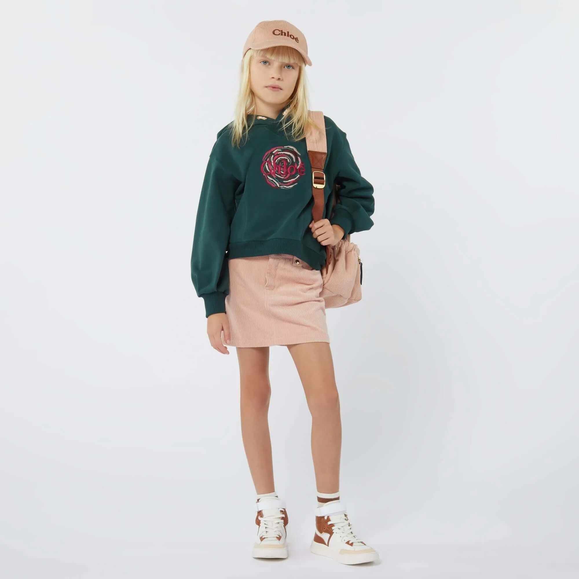 Girls Organic Forest Green Hoodie