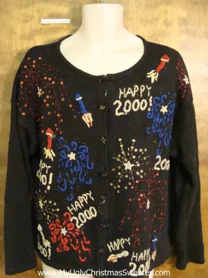 Happy New Year Corny Cheesy Holiday Sweater