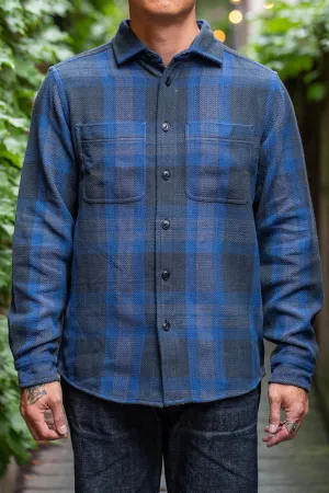 Indi   Ash Ames Workshirt - Indigo/Iron Handwoven Plaid