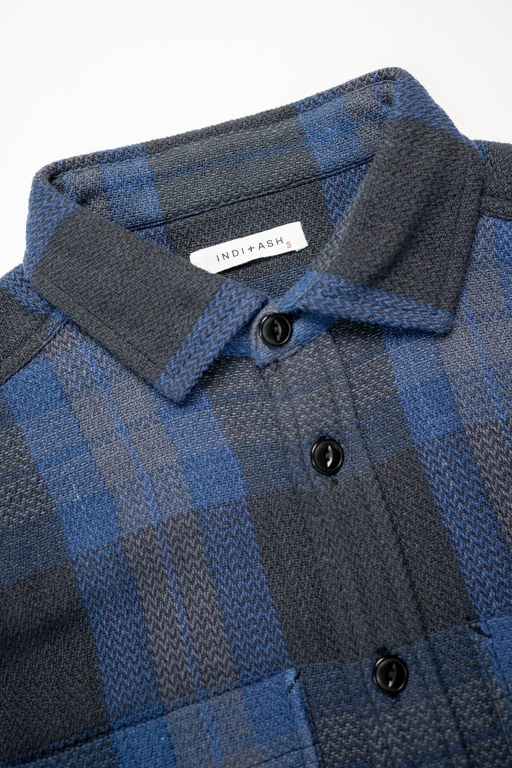 Indi   Ash Ames Workshirt - Indigo/Iron Handwoven Plaid