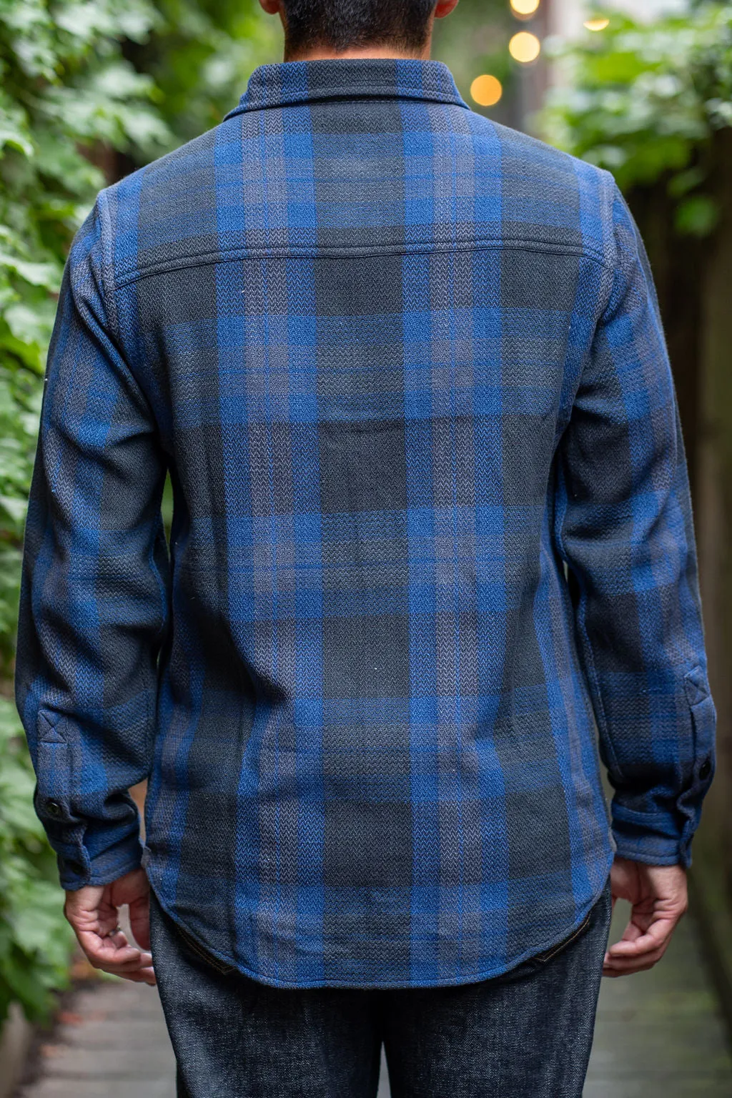 Indi   Ash Ames Workshirt - Indigo/Iron Handwoven Plaid