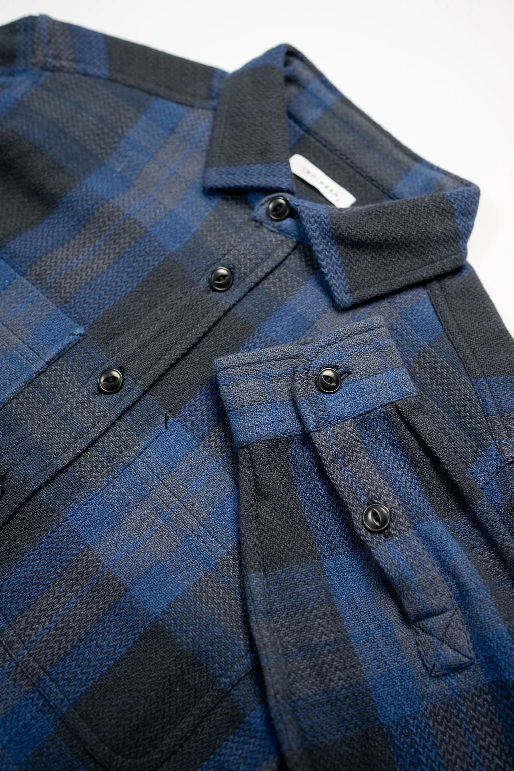 Indi   Ash Ames Workshirt - Indigo/Iron Handwoven Plaid