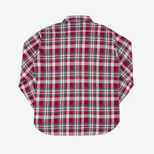 Iron Heart IHSH-371-RED Ultra Heavy Flannel Crazy Check Work Shirt