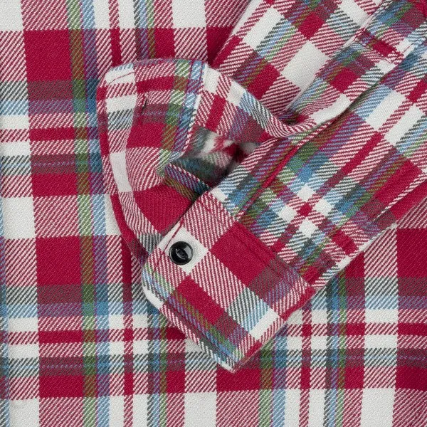 Iron Heart IHSH-371-RED Ultra Heavy Flannel Crazy Check Work Shirt