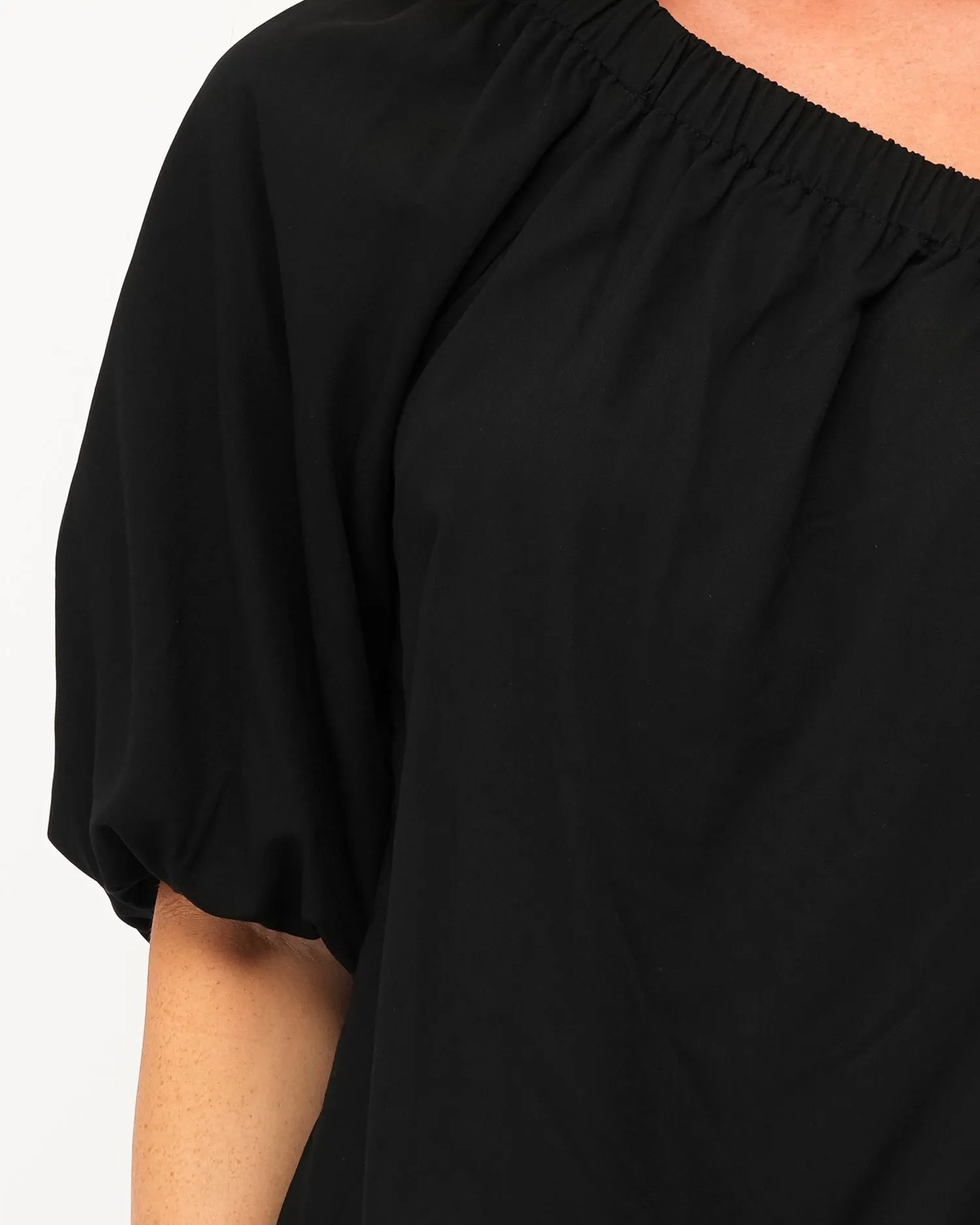 Label of Love - Molly one shoulder top - Black