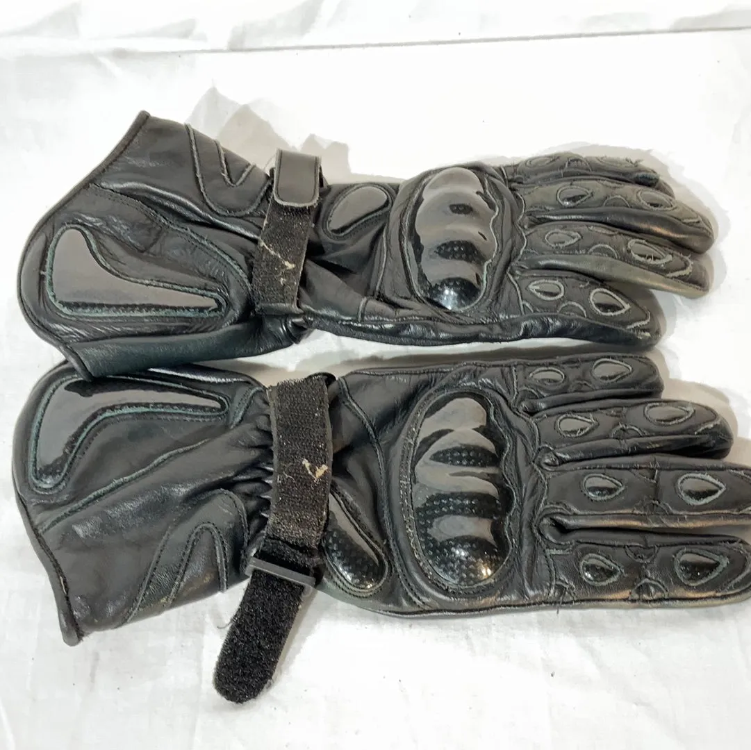 Leather race-style glove