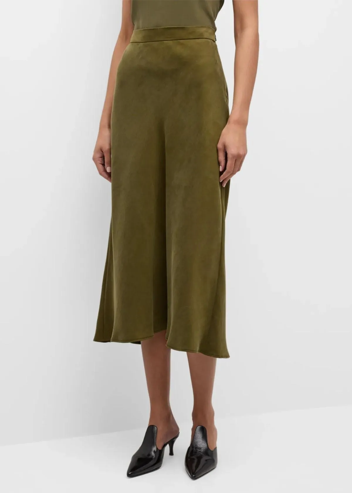 MAX MARA STUDIO Entrata Midi Skirt - Kaki