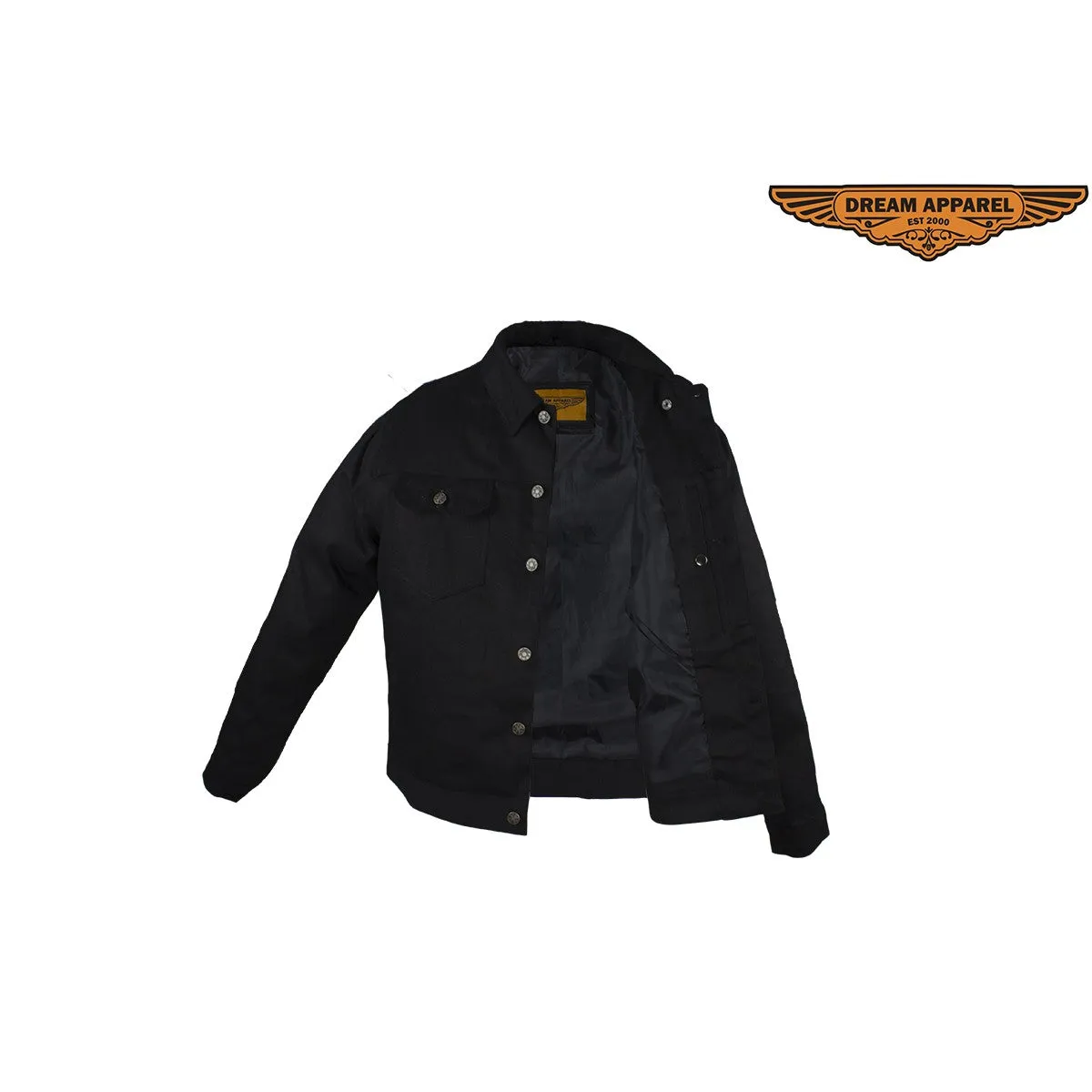 Men's Ultra-Lightweight Black Denim Jacket