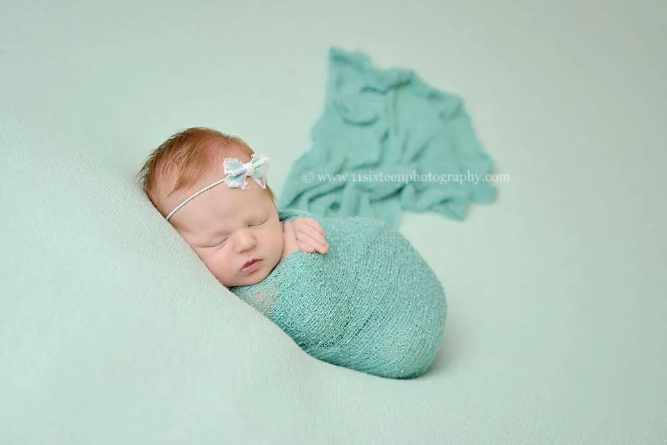 Ocean Blue Stretch Knit Baby Wrap