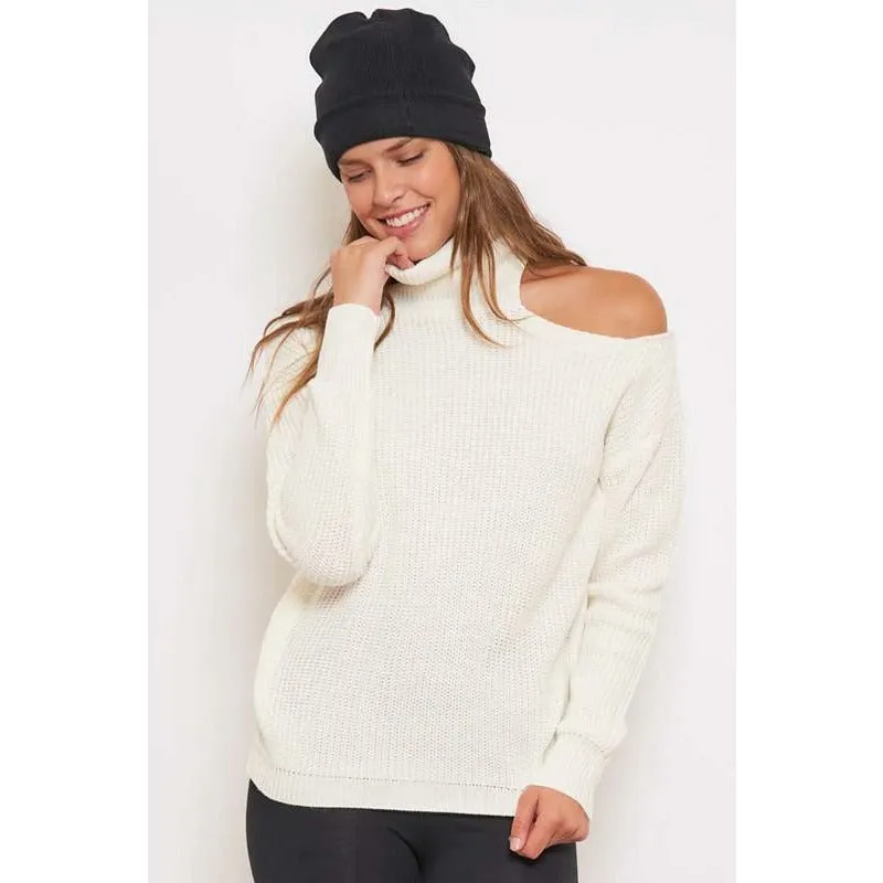 One Open Shoulder Sweater Top