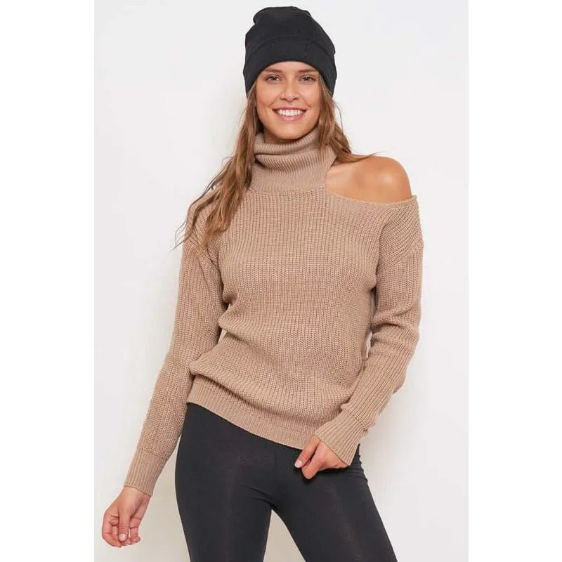 One Open Shoulder Sweater Top