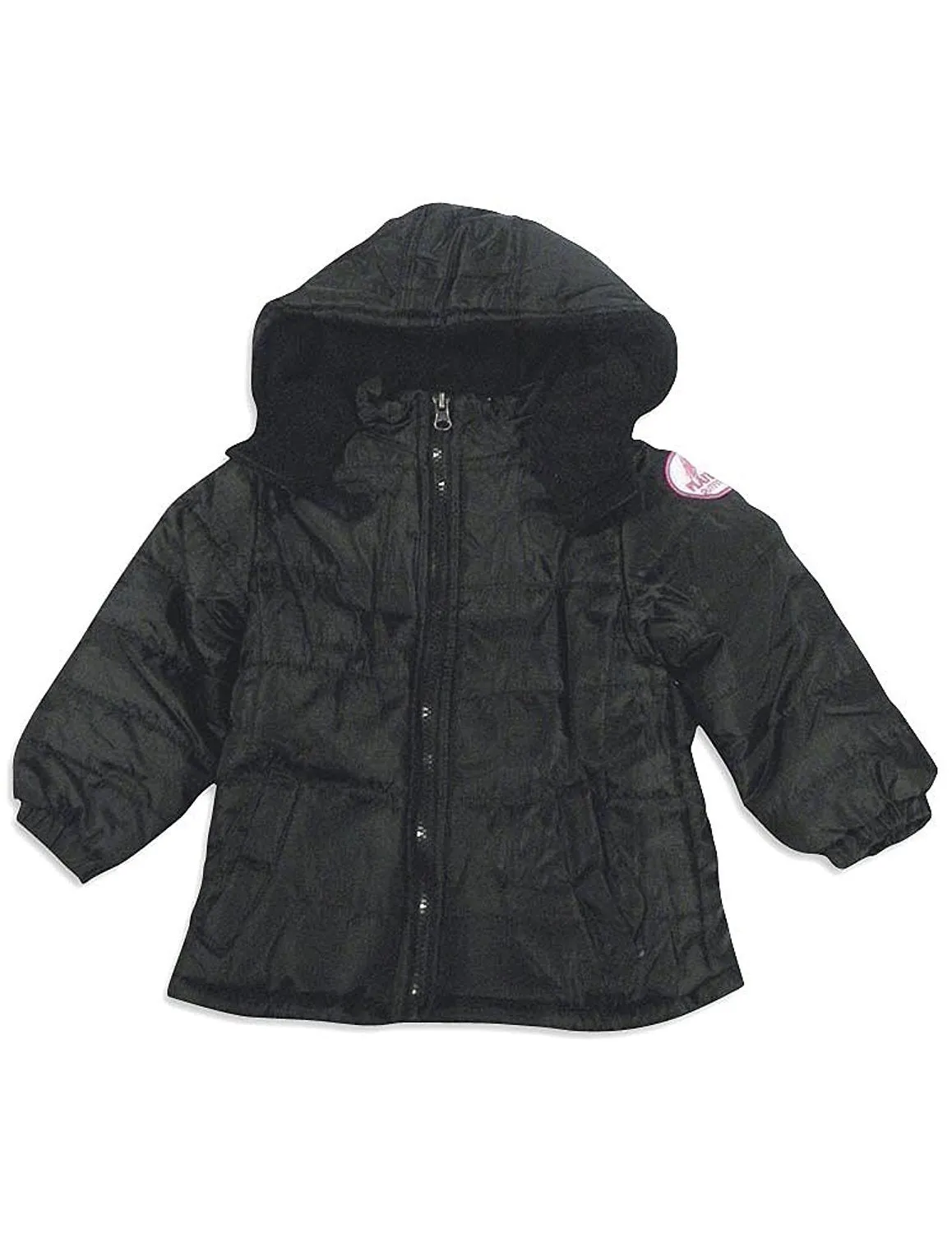 Pink Platinum - Baby Girls Plaid Hooded Parka Jacket