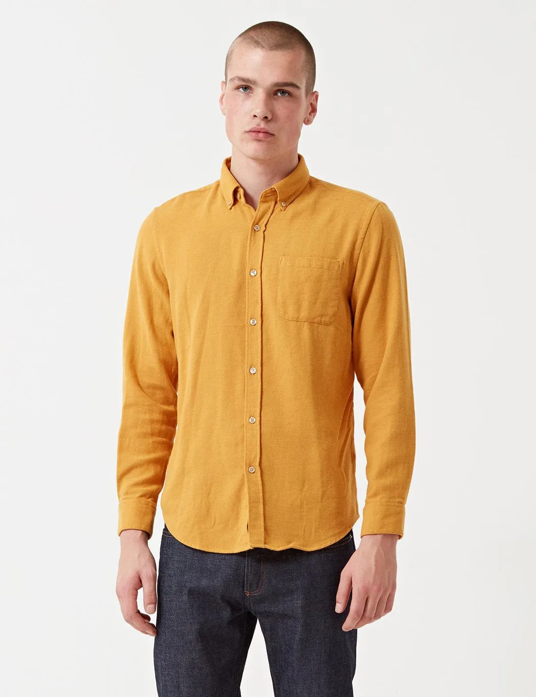 Portuguese Flannel Teca Shirt - Mustard