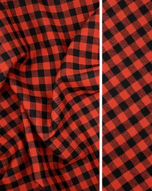 Red Buffalo Check | 100% Cotton Flannel Twill Plaid 44W