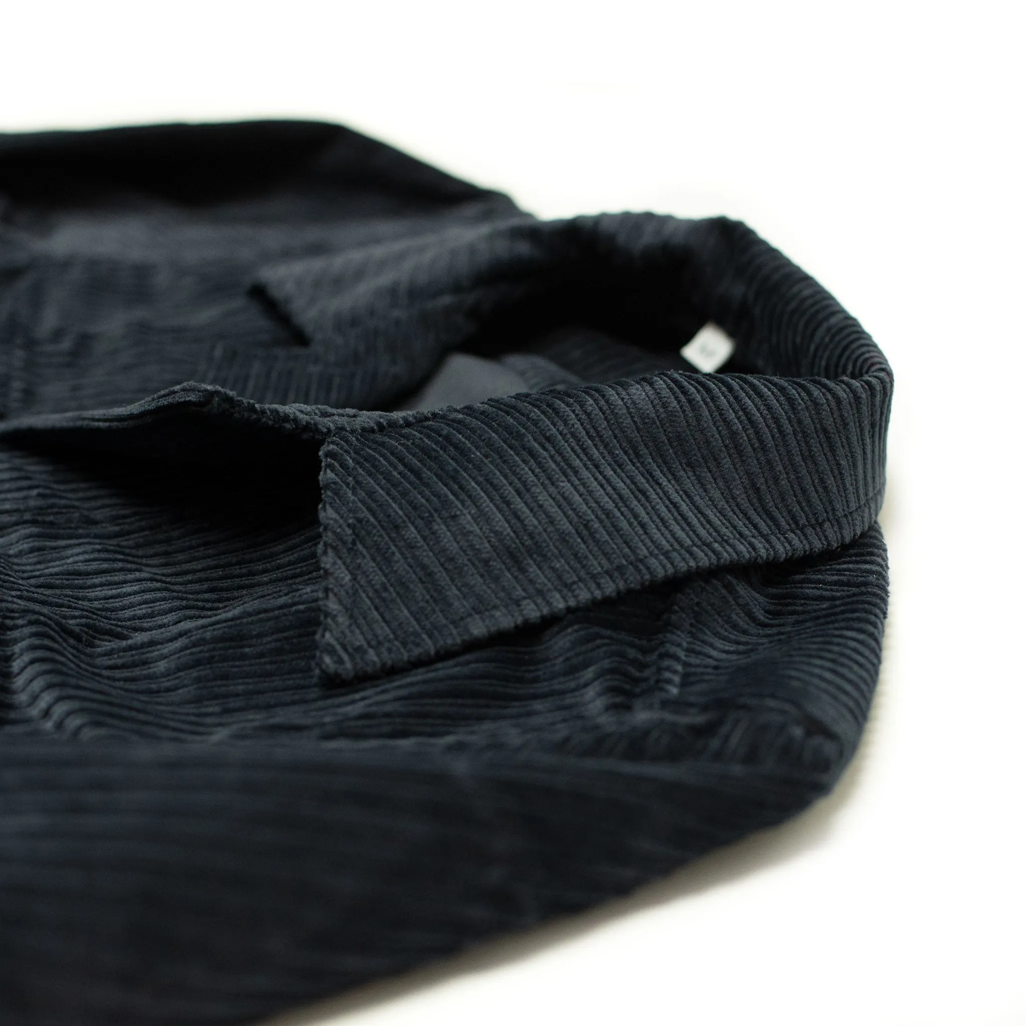 Sahariana shirt-jacket in navy multi-wale cotton corduroy