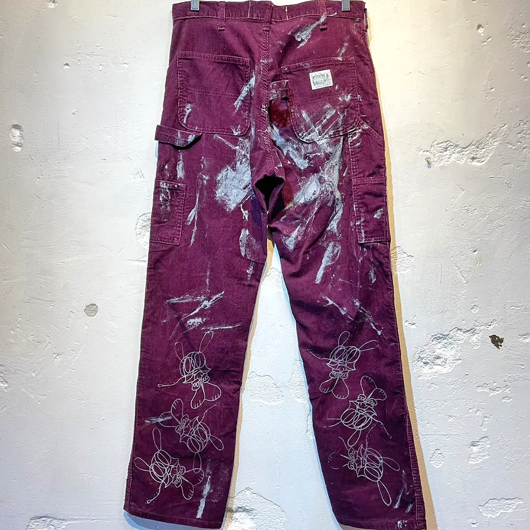 SKOLOCT PAINTED CORDUROY PANTS