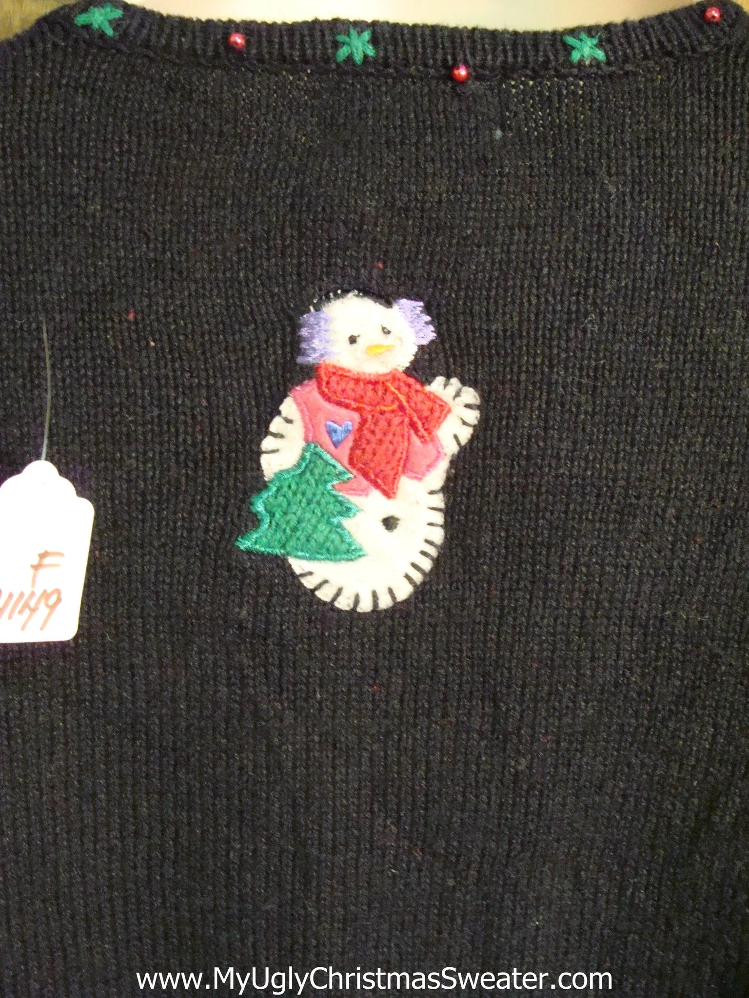 Snowman Clothesline Tacky Bad Christmas Sweater