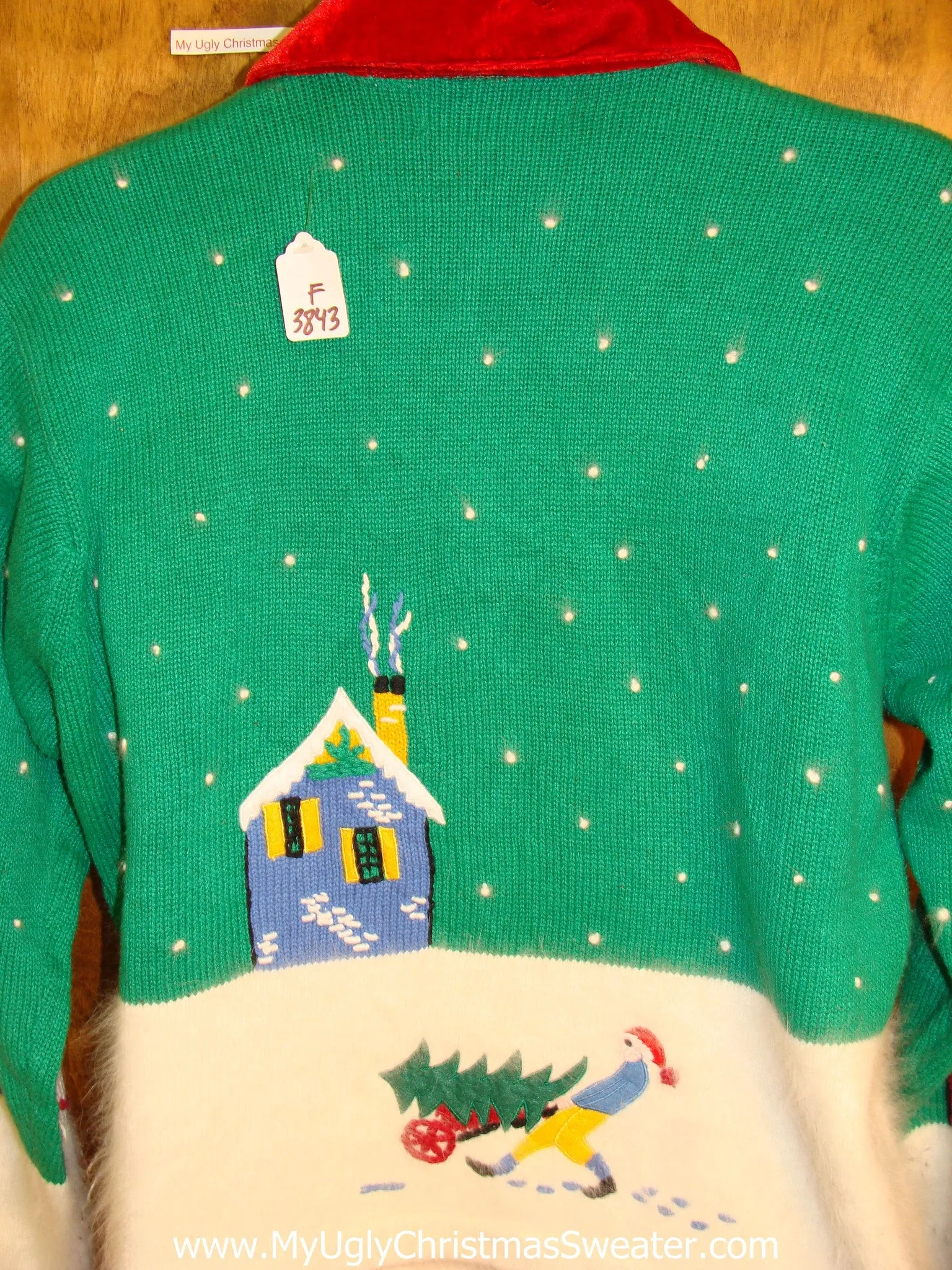 Soft and Fluffy 2sided Town Themed Ugliest Christmas Sweater