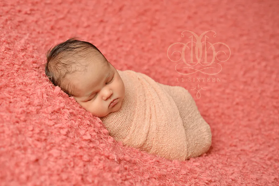 Soft Peach Stretch Knit Baby Wrap