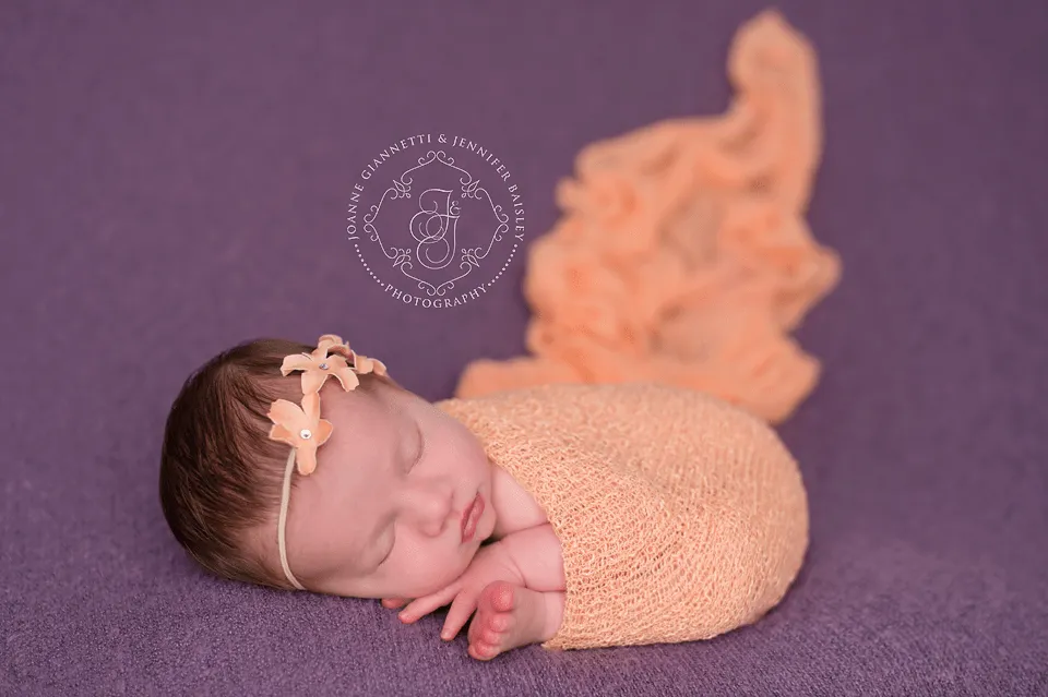 Soft Peach Stretch Knit Baby Wrap