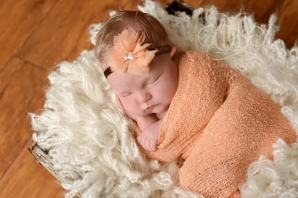 Soft Peach Stretch Knit Baby Wrap