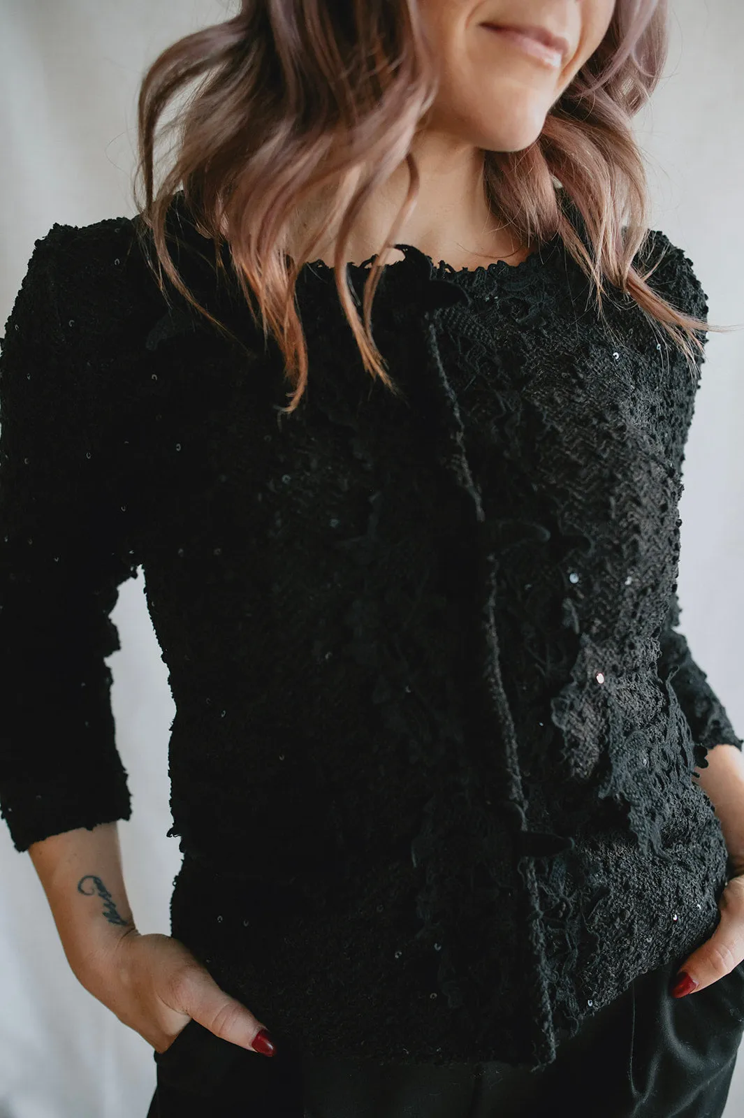 The Ines Tweed and Lace Jacket