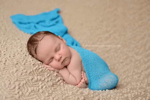 Turquoise Blue Stretch Knit Baby Wrap