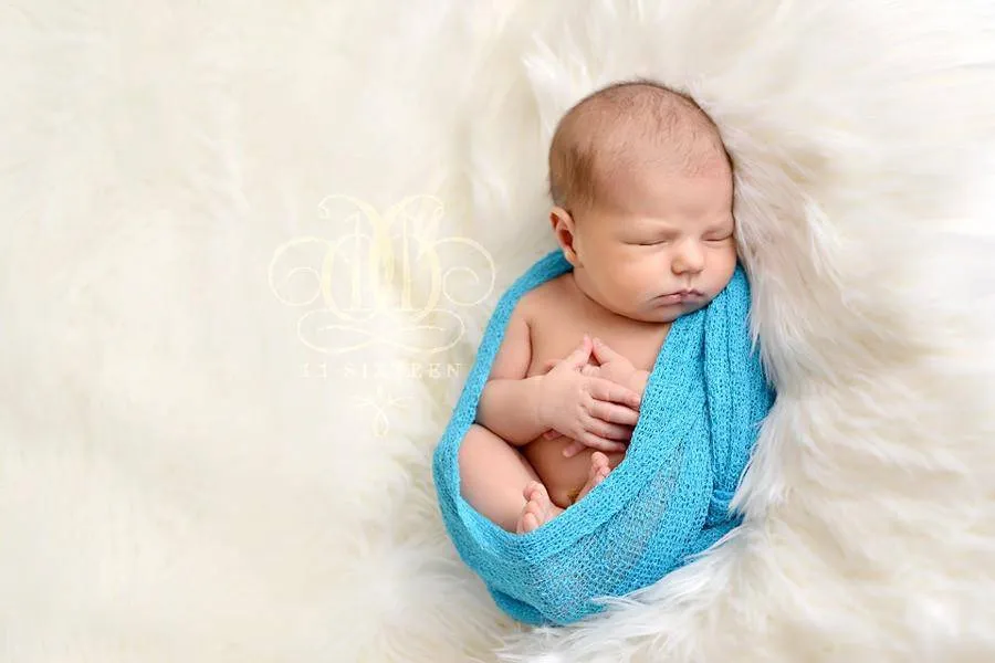 Turquoise Blue Stretch Knit Baby Wrap