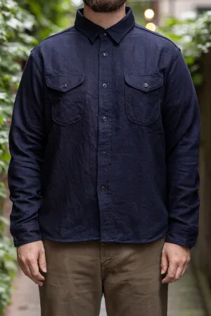 UES 501655 Heavy Flannel Shirt - Indigo