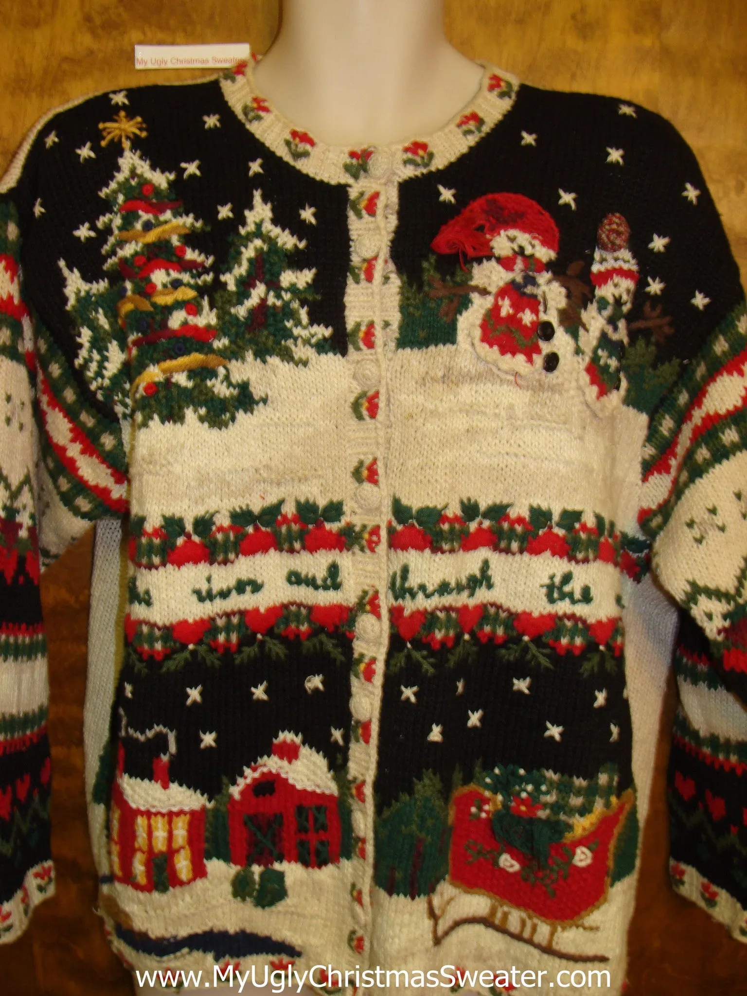 Ugly 80s Festive Xmas Sweater Padded Shoulders