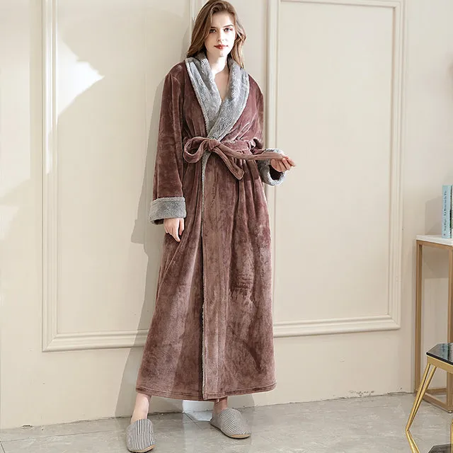 Winter Flannel Nightgown Pajamas Thickened